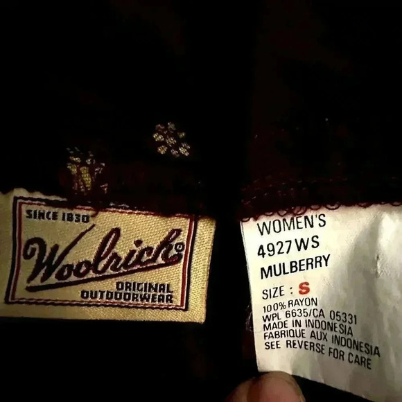 WOOLRICH Mulberry Maroon Floral Dress Pants - Picture 6 of 6